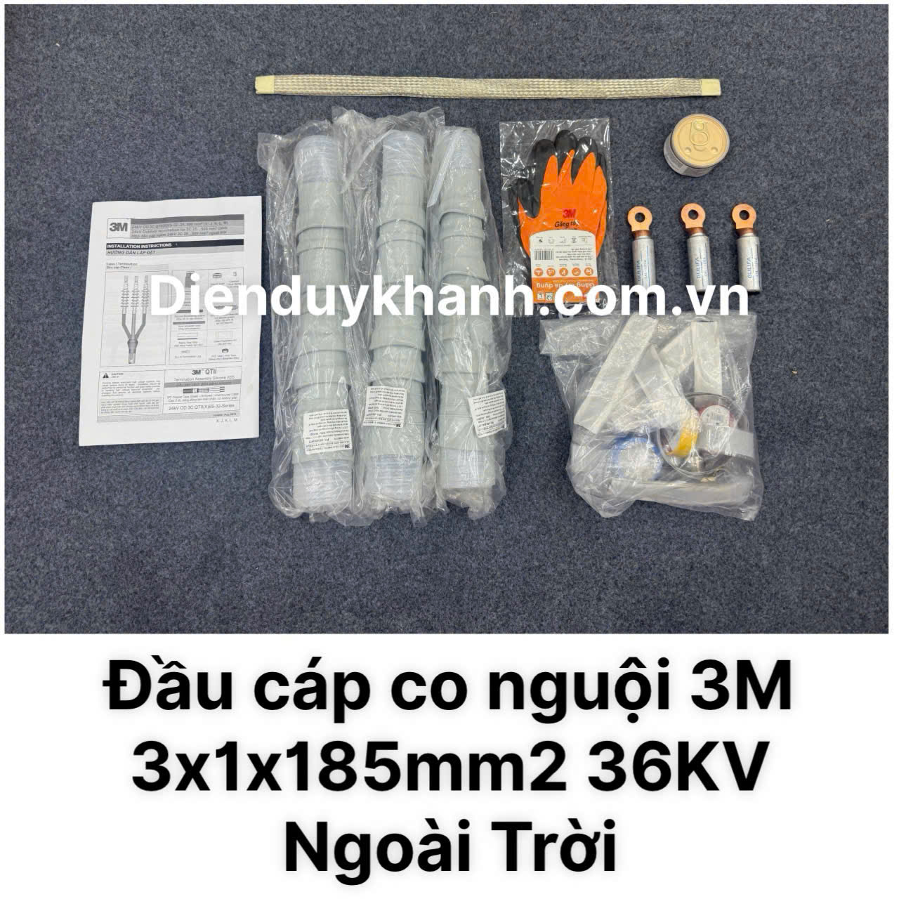 Đầu Cáp Co Nguội Trung Thế Ngoài Trời 36KV OD 1C QTII(L)8S-13-185 ( 3x1x185mm2)